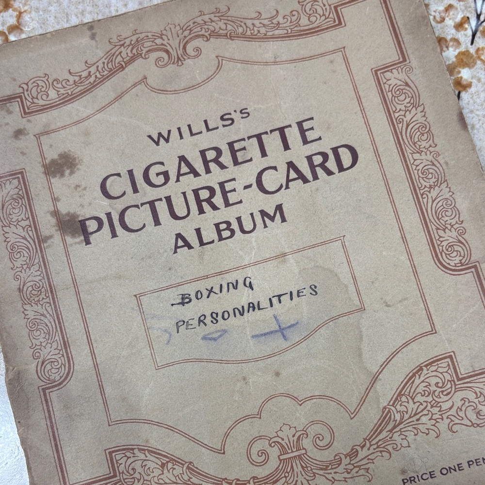 Vintage Wills’s Cigarette Card Album/Boxing Personalities Near Complete, 1930s